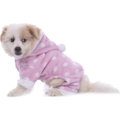 Pet dog four-legged plush pet clothes, home clothes and nightgowns