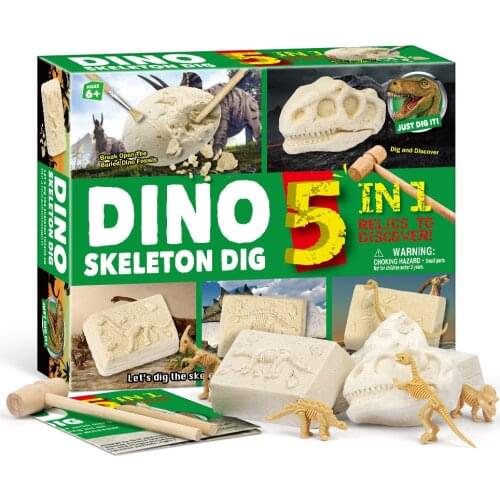 Jurassic World Dinosaur Kids Toys Sea Shell Pirate Skull Tyrannosaurus Home Toys For Children DIG Scientific Mining Toys Box