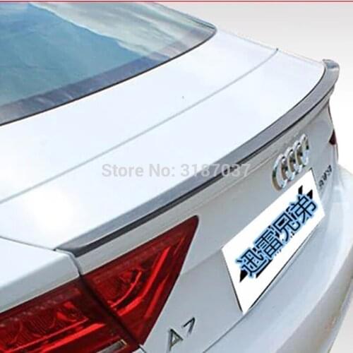 For Audi A7 2011-2014 Car-Styling Carbon Fiber Rear Roof Spoiler Wing Trunk Lip Boot Cover Car Styling
