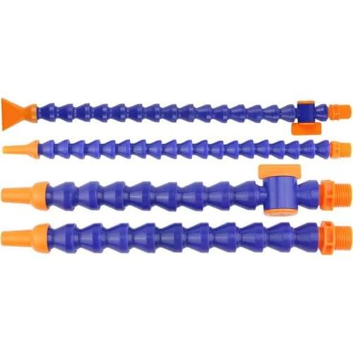 1/4" Flat Nozzle Lathe Cooling Tube Round Nozzle Plastic Flexible Water Oil Coolant Pipes Hoses for CNC Machine