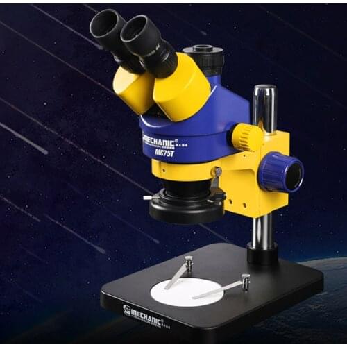 Mobile phone repair industrial grade trinocular stereo microscope can be connected to the display MC75T-B variable magnification