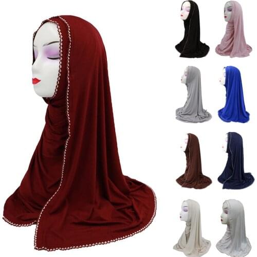Soft Scarf Muslim Women Long Hijab Islamic Scarves Shawl Head Wrap Arab Head Covers Headscarf Full Cover Middle East 170*70cm