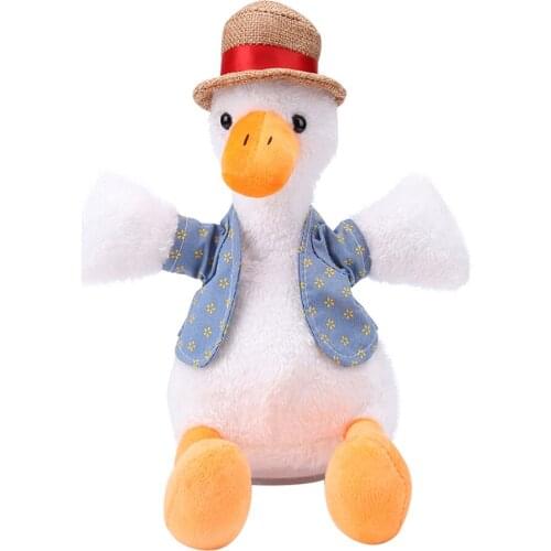New Talking Duck Electric Plush Toys Cute Talking Talking Sound Record Plush Animals Duck Stuffed Animal for Children Gifts Baby