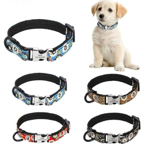 Pet Dog Collars Dog Name ID Tags for Dog Lovers Anti-lost Pet Collar Tags for Dog Owner Engraved Pet Tag New Puppy Tag Gifts