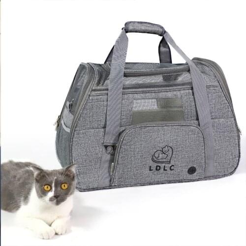Pet Carrier Oxford Cloth Cat Bag Breathable Folding Single Shoulder Bag Pet Handbag Breathable Mesh Messenger Bag Cat Supplies
