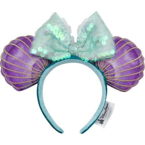 NEW Disney Minnie Mickey Mouse Sequin Little Mermaid Princess EARS COSTUME Headband Hair Accessories Cosplay Party Gift