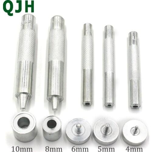 DIY Handmade Leather Craft 4mm/5mm/6mm/8mm/10mm Leather Eyelet Installation Tool,Steel Puncher,Rivet,Sewing Repair,Pressing Die
