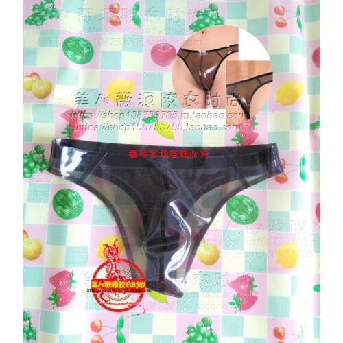 Sexy Man Latex Underpants Erotic Lingerie G-Strings and Thongs Sissy Panties Rubber Briefs Plus Size Custom Made