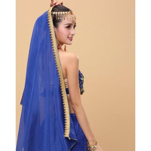 Special offer 75*180cm India dance show belly dance clothing accessories Lace turban head scarf Belly Dance Headwear scarf