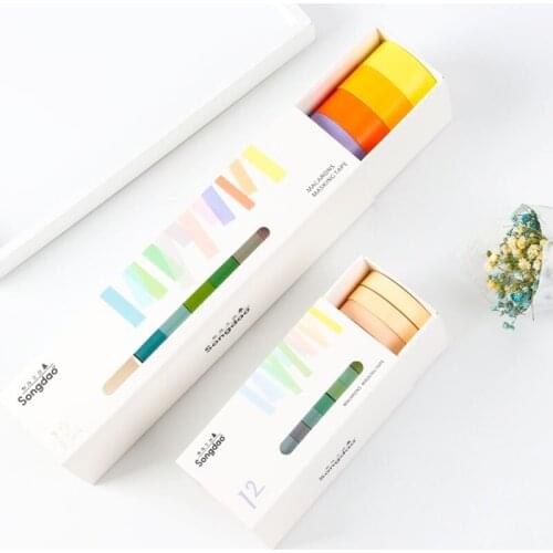 Washi Tape Solid Color Set Macaron Basic Pure Pigment Color Candy Color Handbook Japanese Decoration Office Supplies