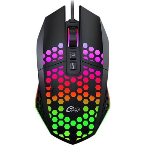 X801 Back-to-desktop Button Wired RGB Gaming Mouse with 7 Programmable Buttons 6 Adjustable DPI Levels 7 Lighting Modes