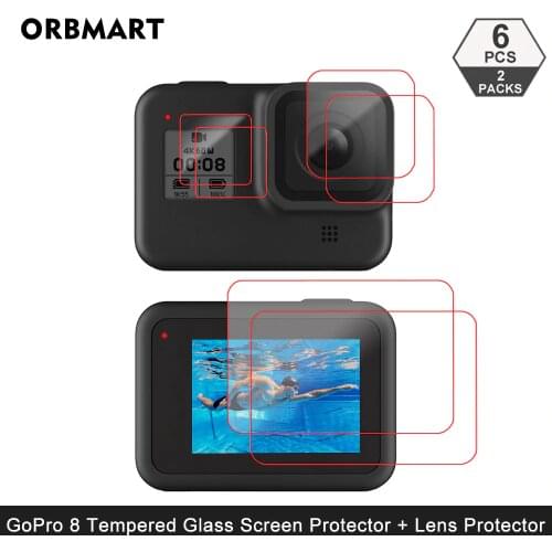 Tempered Glass Screen Protector for GoPro Hero 8 Black Lens Protection Protective Film for Gopro8 Go pro 8 Camera Accessories