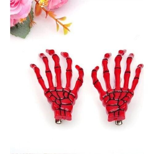 New Mix Wholesale Fashion Skeleton Claws Skull Hand Hair Clip Hairpin Zombie Punk Personality Horror Barrettes Hair Clip