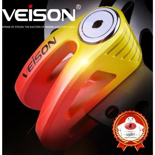 VEISON Motorcycle Waterproof Zinc Alloy Scooter Disc Brake Lock Bicycle Bike Brake Safety Accessories Anti-Theft Padlock
