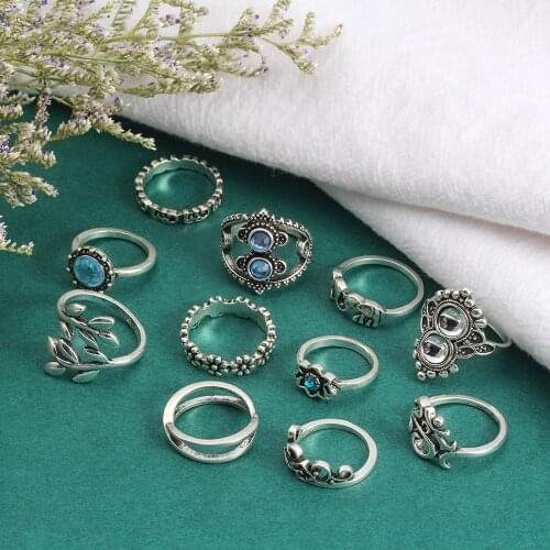 Women Rings Exquisite Zircon Ring Set Diy Random Match Rings 11 Combination Sets Inlaid Zircon Fashion Gift Party Banquet Gift