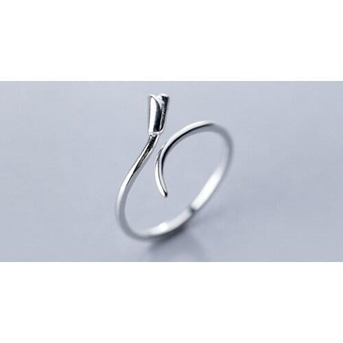 MloveAcc 100% 925 Solid Real Sterling Silver Sweet Rose Flower Cocktail Sizable For Women Girls Teens Gift Jewelry