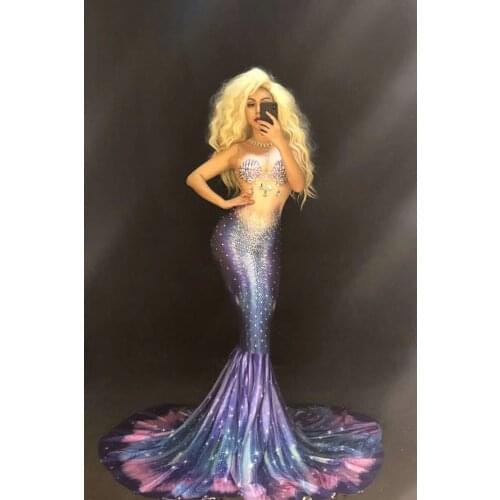 Mermaid Womens Beading Hand-make Sexy Bodycon Floor-Length Dress Trumpet Dance Party Dress High Quality