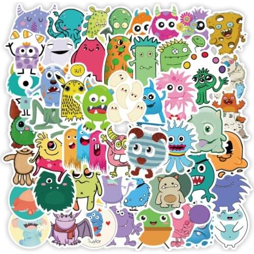 10/30/50Pcs Cartoon little monster Graffiti Waterproof Skateboard Travel Suitcase Phone Laptop Luggage Stickers DIY Kids Girl