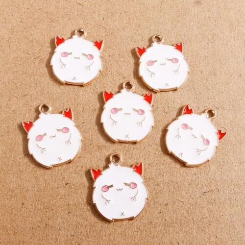 10pcs 18*22mm Enamel Halloween Bat Charms for Jewelry Making Cute Drop Earrings Pendants Necklaces Keychain DIY Jewelry Findings