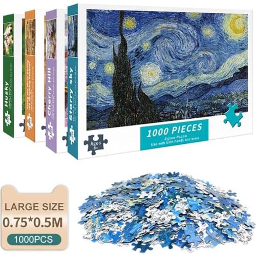 1000 Pcs Adult Decompression Mini Jigsaw Puzzle Field Landscape Painting Series Educational Intellectual DIY Puzzle Game Toys