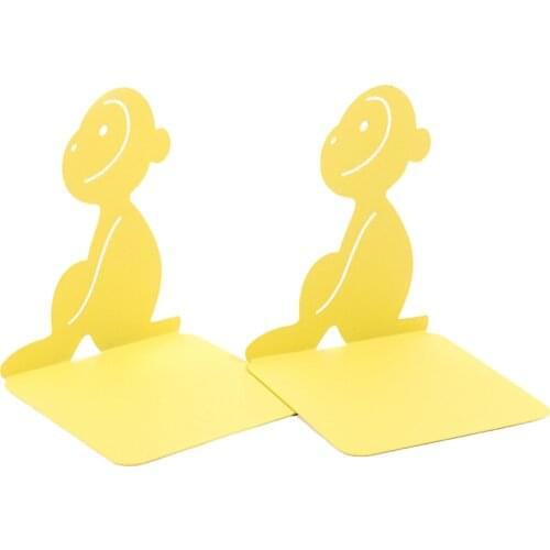 2PCS Quality Iron Metal Bookends Monkey Style Retro Book Holder Bookshelves Bookshelf Bookrack For Magazines, Books, DVDs, Games