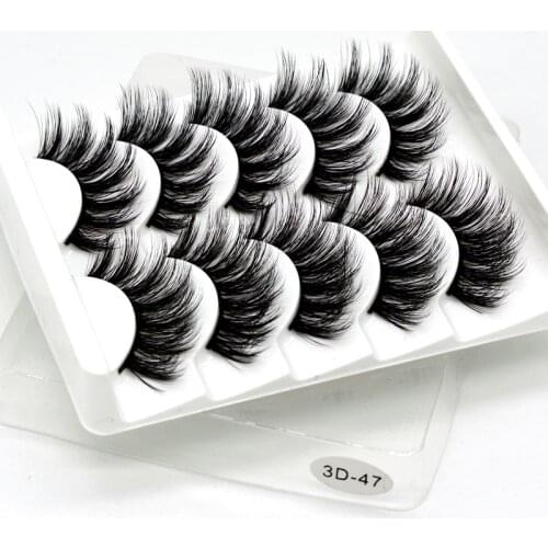 5 Pairs Lashes Faux Mink Lashes Faux Eyelashes Mink False Eyelashes Dramatic Volume Lashes Eyelash Extension False Eyelashes