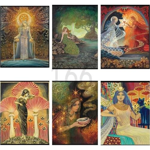 Diy Diamond Painting Full Square/round Diamond Embroidery Goddess Goddess Diamond Mosaic Cross Stitch Home Decoration