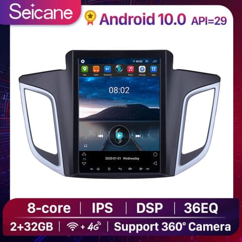 Seicane GPS Car Radio Multimedia Player For Hyundai IX25 2014-2017 Android 10.0 9.7" Bluetooth Head Unit With 2GB RAM+32GB ROM