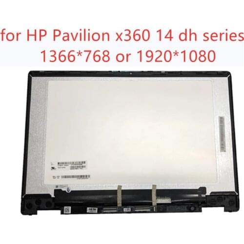 Free shipping 14" Laptop HP Pavilion x360 14M-DH0003DX 14-DH0008CA touch Screen Digitizer LCD Display Assembly With Frame