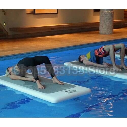 Free Shipping Free Pump Inflatable Water Air Track 2*0.9*0.1m Water Gym Mat For Gymnastics PVC Air Board For Water Sport Yoga