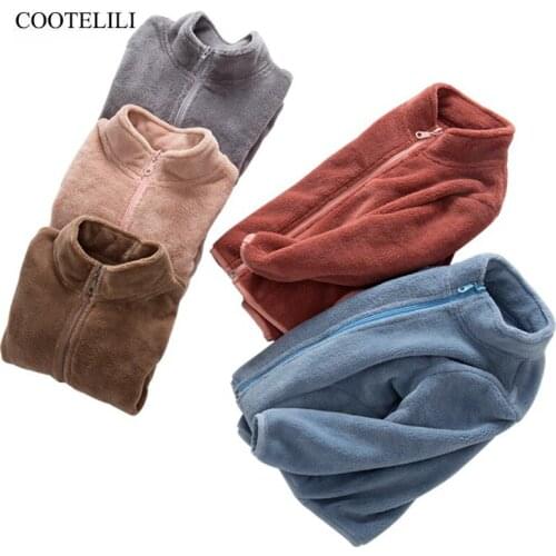 COOTELILI Fleece Winter Parkas Kids Jackets For Girls Boys Warm Thick Velvet Children Warm Velvet Outerwear Infant Overcoat
