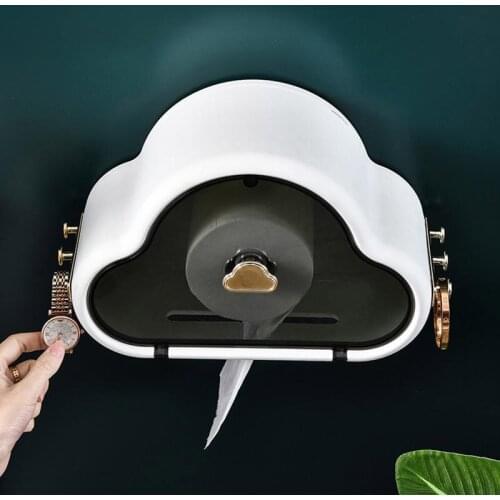 Punch-Free Toilet Paper Holder, Multifunctional Toilet Holder, Creative Cloud Waterproof Storage Rack, Bathroom Accessories