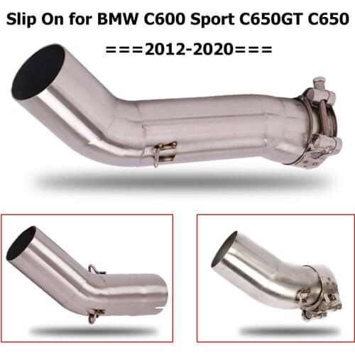 For C650 Sport 2012-2020 Exhaust Tips for 51mm Muffler Connecting Mid Pipe Escape Link Tube Motorcycle