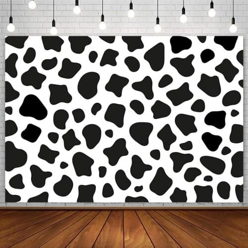 Cow Pattern Backdrop Newborn Baby Shower Farm Kid Birthday Photography Background Photo Studio Props Decor Photozone Photophone