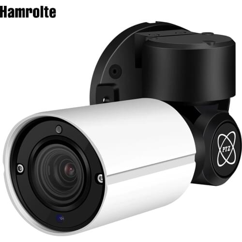 Hamrolte PTZ Onvif IP Camera 5MP/2MP 4xZoom Auto Focus (2.8-12mm) Bullet Outdoor Camera Waterproof 50M IR Distance H.265 Hisee