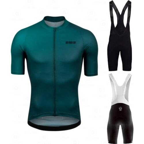 2021 New GO Rigo Go New Cycling Jersey Set Men Bib Shorts Set Colombia Bicycle Team Racing Uniform Clothes MTB Bike Bicycle Suit