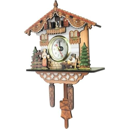 Cuckoo Wall Clock Creative Wooden Clock Home Living Room Bedroom Decoration