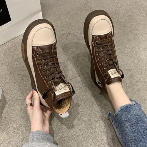 Women Round Toe All-Match Shoes Woman Modis Autumn Shallow Mouth Casual Female Sneakers New Small Cute Fall Winter Sports