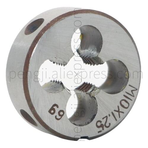 HSS 10mm X 1.25 Metric Right Hand Round Die, Machine Thread Die M10 X 1.25mm Pitch for Mold Machining, Alloy Steel Material