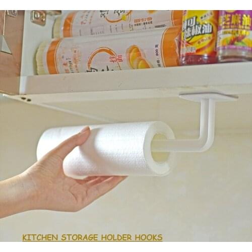 Kitchen Tissue Holders Punch-free Storage Racks Shoe Shelf Household Multifunctional Hooks Wall Decoration Bathroom Rack