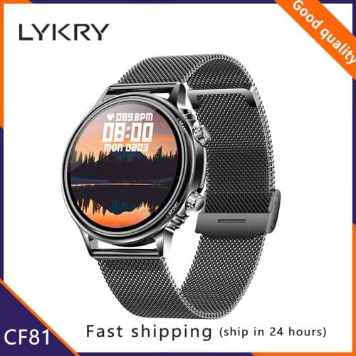 LYKRY CF81 Smart Watch 1.32inch HD Screen IP67 Waterproof Long Standby Man Woman‘s Watches Heart Rate Monitor For Android ios