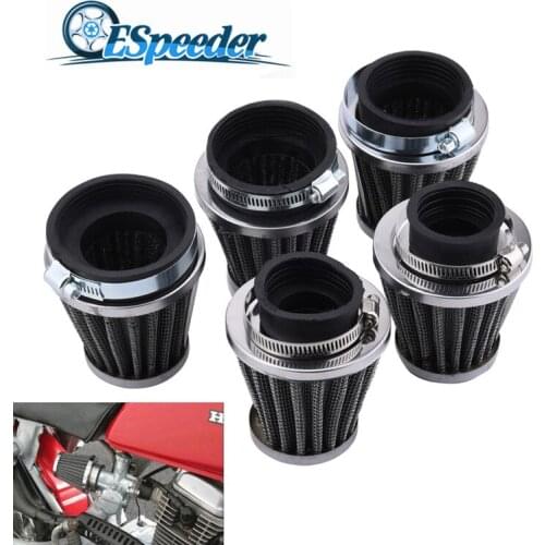 ESPEEDER Motorcycle Mushroom Head Air Filter Clamp Double-layer Steel Wire Mesh Air Filter For Honda Yamaha Suzuki Kawasaki