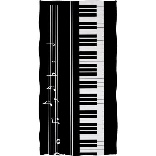 Soft Swmming Bath towels Music Note Piano Keyboard Pattern Printing Fast Dry Sport Toilet Smoothing Permanent towels Hot