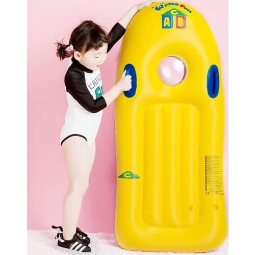 Outdoor Inflatable Surfboard Buoy Kickboard Kids Safe Sea Surfing Board Children Bodyboards Mini Swimming Pool Beach With Handle