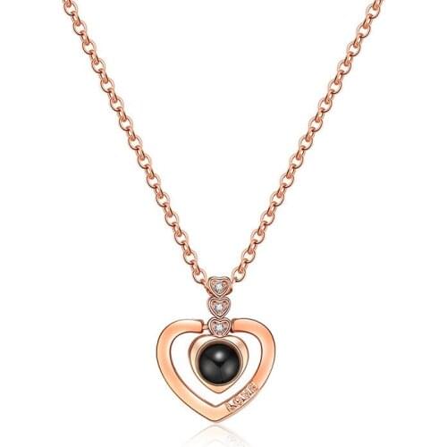 2019 New Fashion Heart Projecting Pendant Necklace For Women Ladies Girls Birthday Party Wedding Gifts Jewelry Wholesale