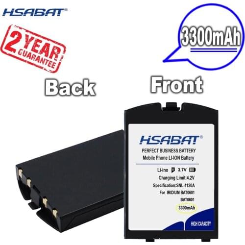 HSABAT 0 Cycle 3300mAh Li-ion Satellite Phone Battery for IRIDIUM BAT0601 BAT0602 High Quality Replacement Accumulator