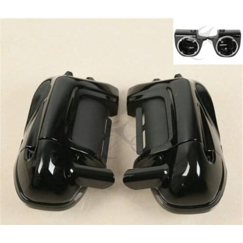Motorcycle Lower Vented Leg Fairing w/ 6.5" Speaker Box Pod For Harley Touring Electra Glide Road King Street Glide FLHT 83-13