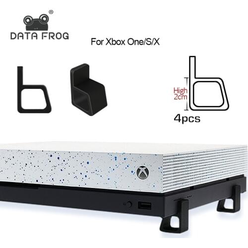 Data Frog 4pcs Cooling Horizontal Holder Bracket for Xbox One Game Console Heighten Stand For Xbox One X/S Console Accessories