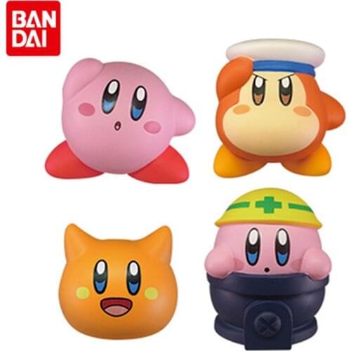 Bandai Genuine Gashapon Kirby Small Model Doll Waddle Dee Anime Action Figure Gacha Toys Gifts For Children