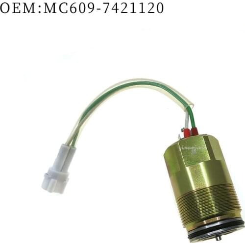 For Kobelco SK200-6 200-6E Daewoo DH220-5 Kawasaki pump K3V112 hydraulic pump solenoid valve MC609-7421120
